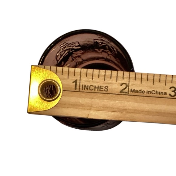 Vintage Wheaton Amethyst Purple Juice Glass Colonial Soldier Pattern Set Of 4 - Picture 4 of 5